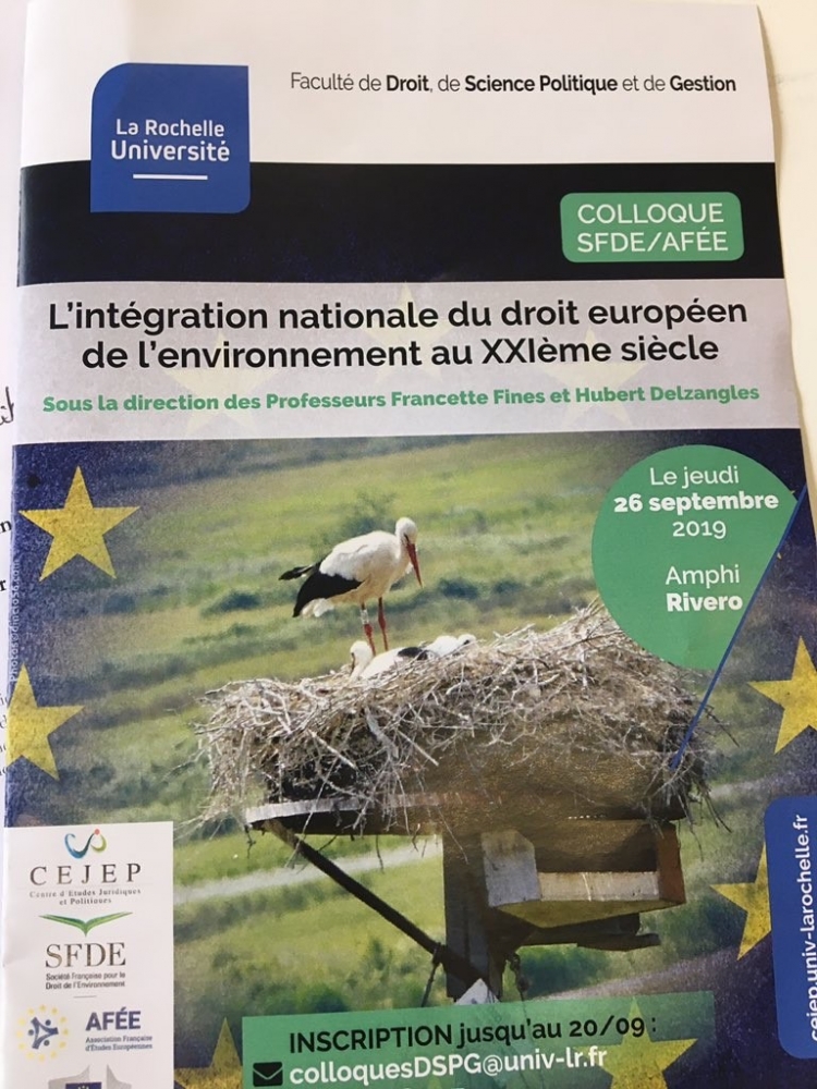  « L’intégration du droit européen de l’environnement au XXIème siècle »